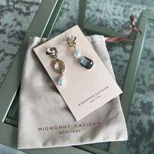 Mignonette Gavigan Leonie Faux Pearl & Crystal Mismatch Drop Earrings
